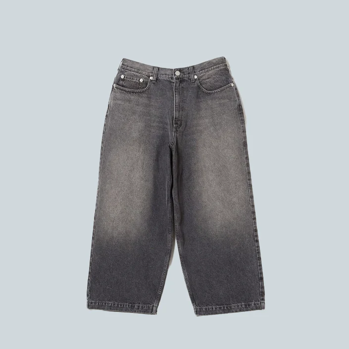 BALLOON WIDE DENIM - BLACK